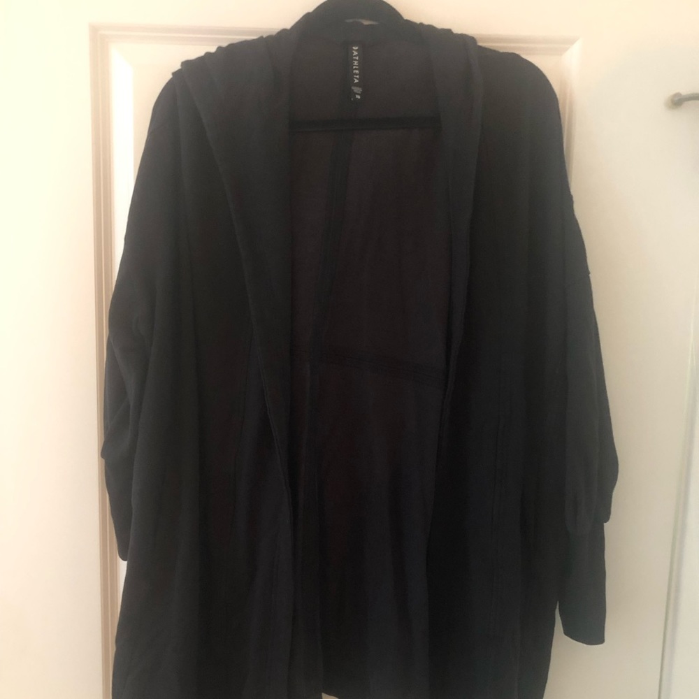 Athleta black hooded wrap